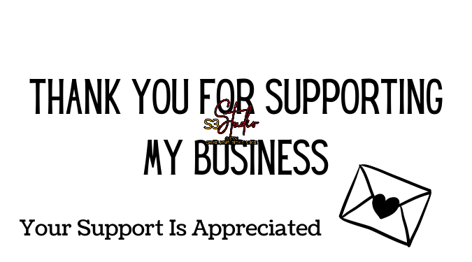 Thank you for supporting my business